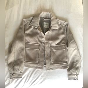 Abercrombie & Fitch Beige Collared Jacket